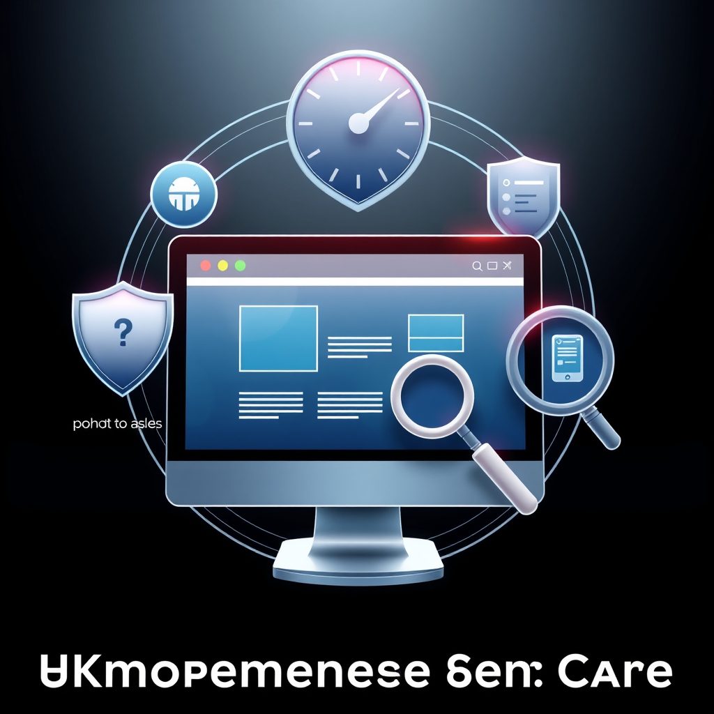 Các yếu tố cấu thành dịch vụ chăm sóc website toàn diện: tốc độ tải trang, bảo mật, SEO và tương thích di động.